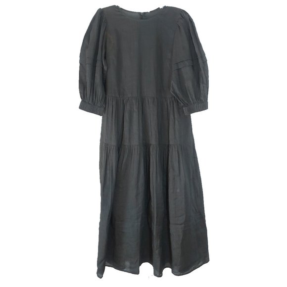 Sea New York Dresses & Skirts - Sea New York Grey Victorian Puff Sleeve Dress